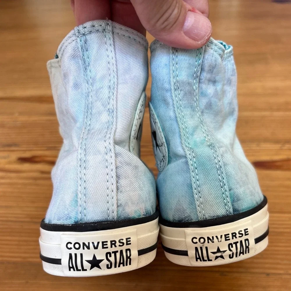 Converse Chuck Taylor All Star Women Blue Geometric Tie Dye High Top SIZE 8 - Picture 4 of 8